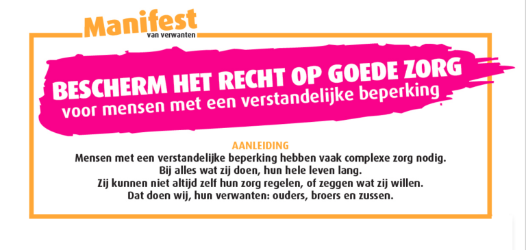 Bescherm het recht op goede zorg; manifest overhandigd aan Minister Helder