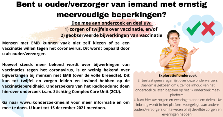 Oproep deelname aan onderzoek twijfels over vaccinatie van Radboud UMC